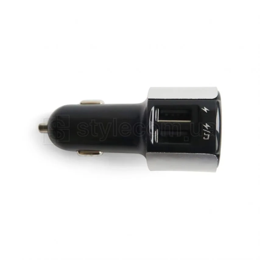 FM-трансмітер Bluetooth 2USB 2.1А пластик чорний