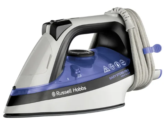 Праска Russell Hobbs з парою керамічна 2400 Вт 2,5 м біла синя
