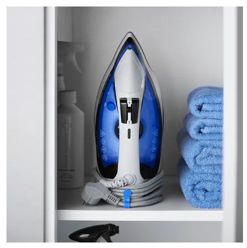 Праска Russell Hobbs з парою керамічна 2400 Вт 2,5 м біла синя