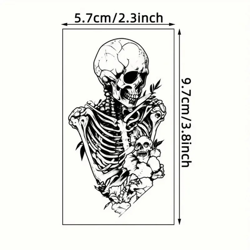 Набор временных тату Fresh Tattoo 30 шт 9,5х5,5 см Черные