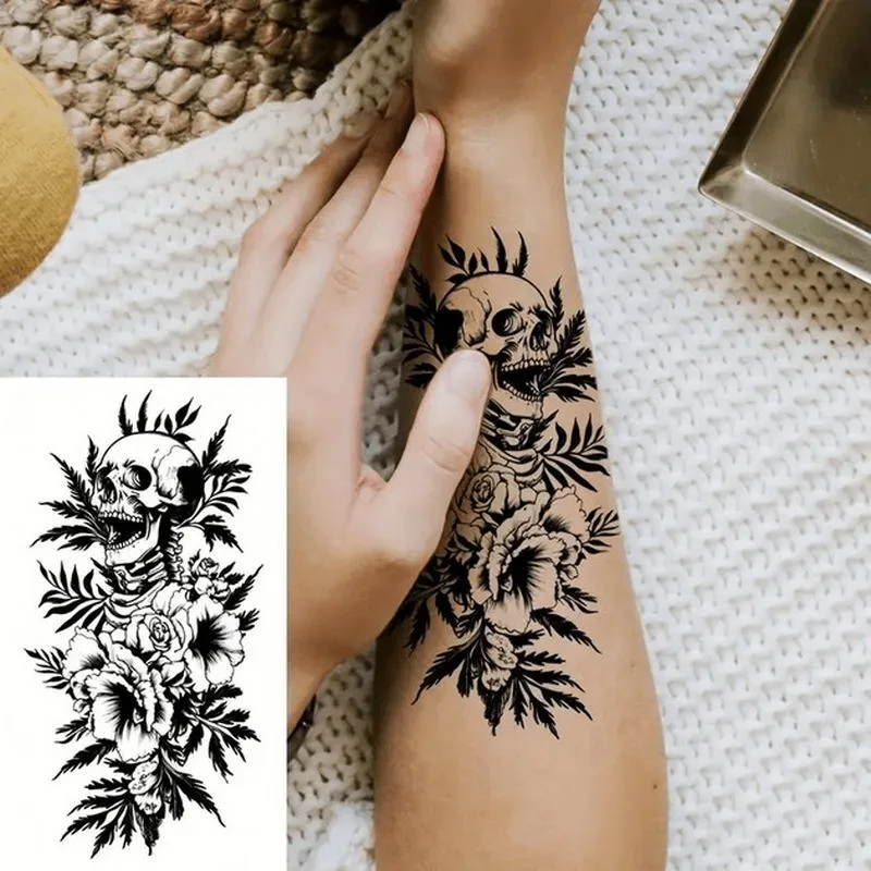 Набор временных тату Fresh Tattoo 30 шт 9,5х5,5 см Черные