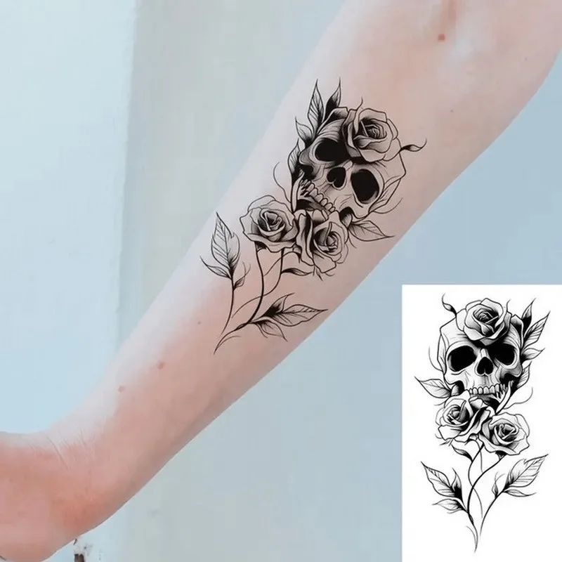 Набор временных тату Fresh Tattoo 30 шт 9,5х5,5 см Черные