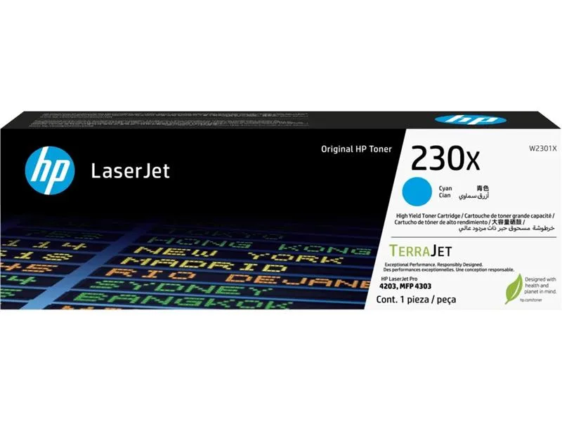 Картридж HP 230X CLJ Pro 4203/4303 Cyan (5500 страниц)