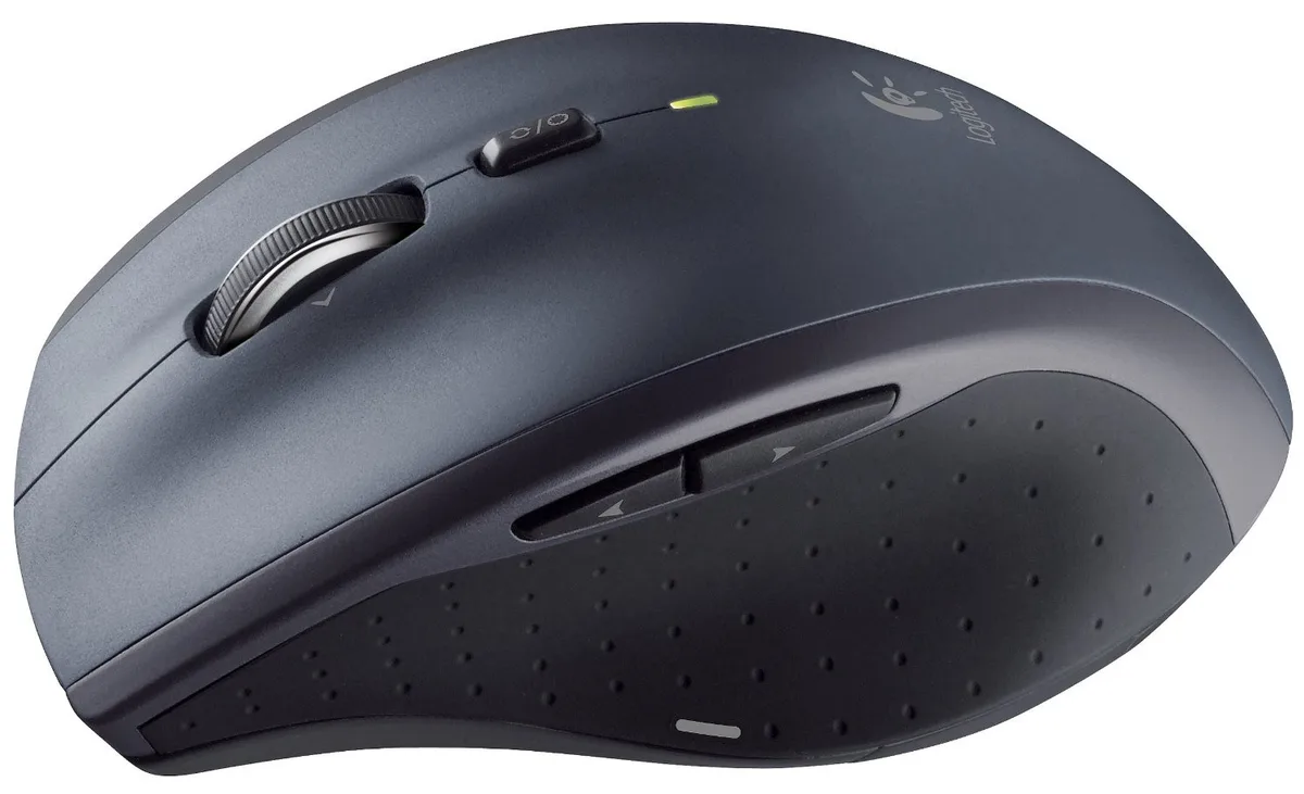 Миша Logitech бездротова велика лазерна срібляста 1000 dpi