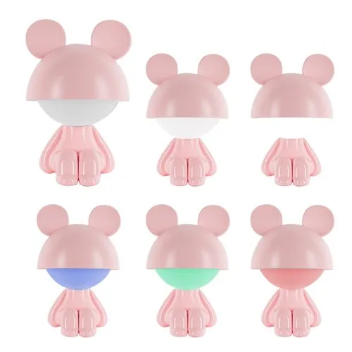 Світильник-нічник LED Cute Mouse рожевий з акумулятором для дітей