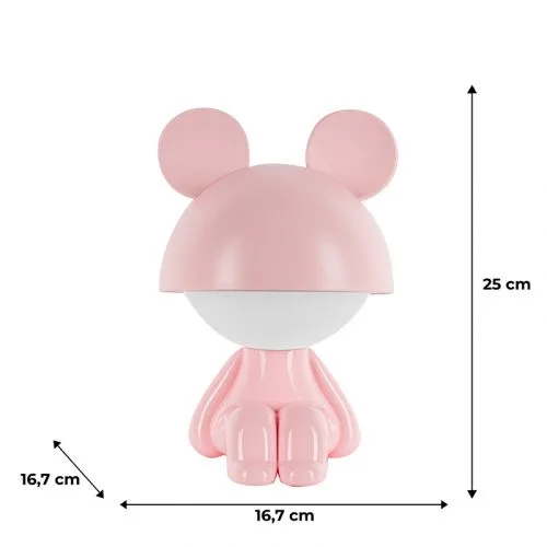 Світильник-нічник LED Cute Mouse рожевий з акумулятором для дітей