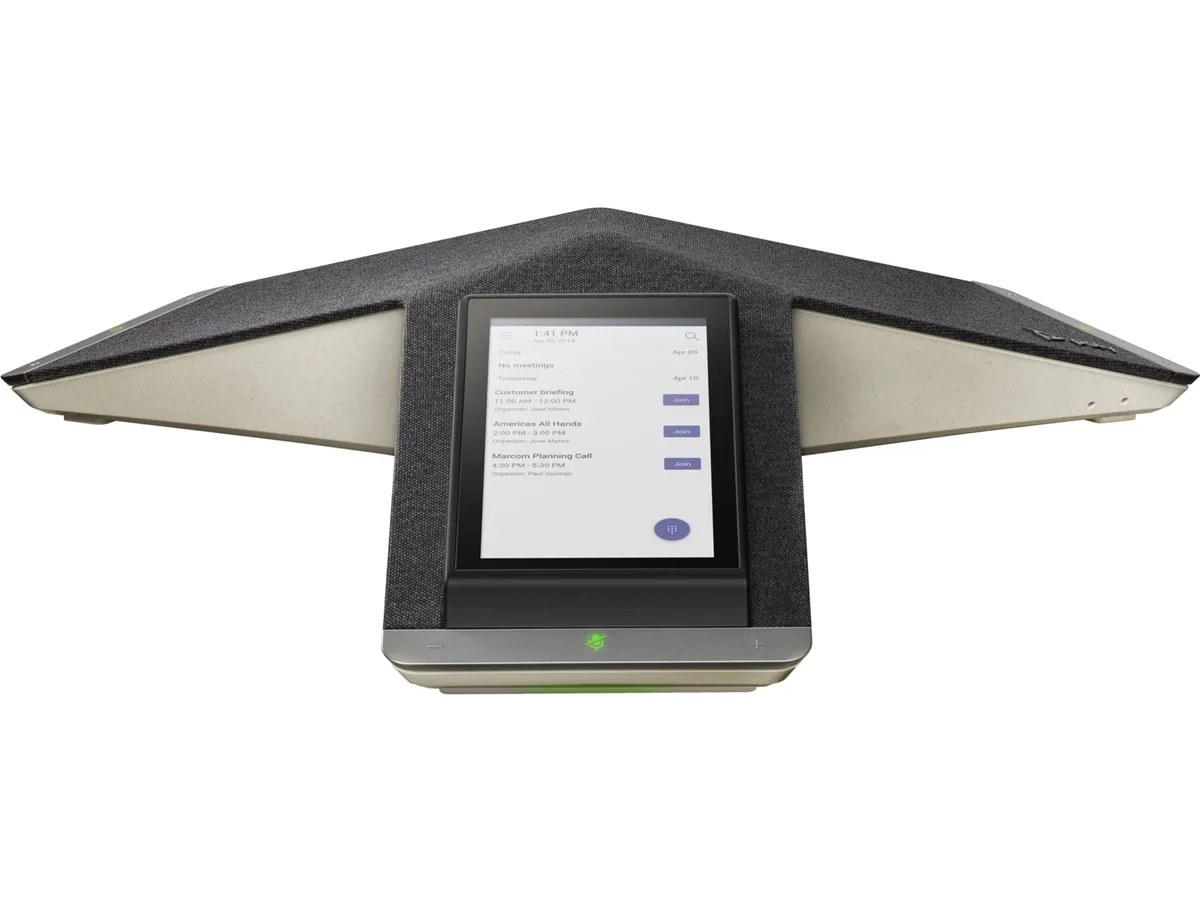 SIP-конференц телефон Poly Trio C60, 3 x Omni Mic, радіус дії 6,1 м, RJ45, USB-A, Micro USB, Bluetooth 4.2, WiFi, PoE, сертифікат Microsoft Teams, сірий