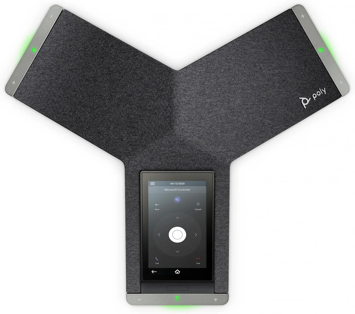 SIP-конференц телефон Poly Trio C60, 3 x Omni Mic, радіус дії 6,1 м, RJ45, USB-A, Micro USB, Bluetooth 4.2, WiFi, PoE, сертифікат Microsoft Teams, сірий