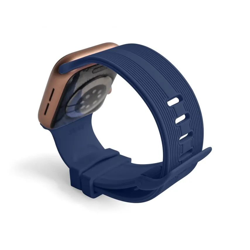 Ремешок Apple силиконовый 42-44 мм S/M синий