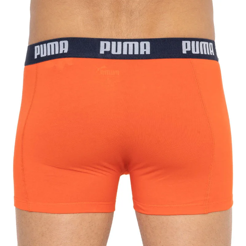 Труси-боксери Puma 95% бавовна 5% еластан S синій помаранчевий 2 пари