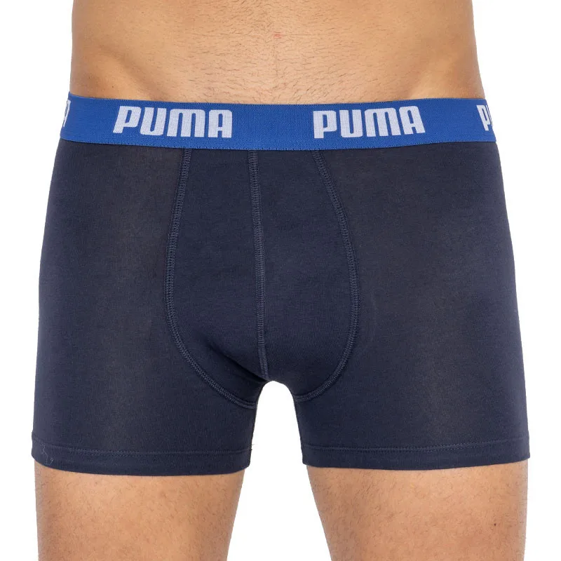 Труси-боксери Puma 95% бавовна 5% еластан S синій помаранчевий 2 пари