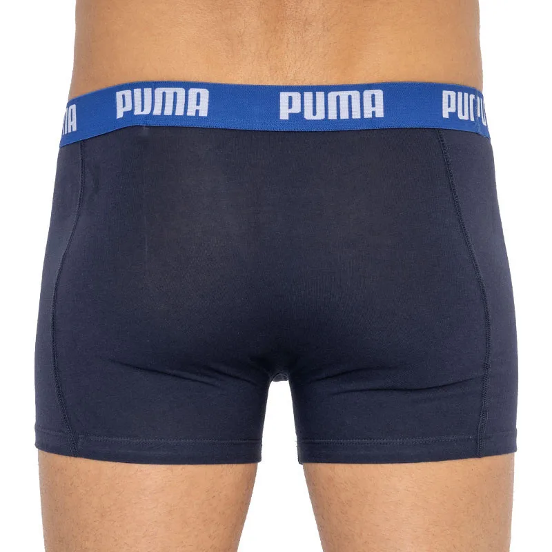 Труси-боксери Puma 95% бавовна 5% еластан S синій помаранчевий 2 пари