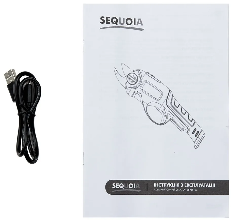 Акумуляторний секатор SEQUOIA SBP3610C 3.6В, 1х2А·год, діаметр різу 10мм, вага 0.6кг.