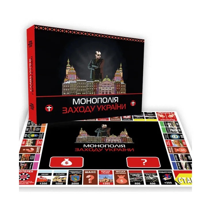 Настільна гра Монополія Західної України PlayRoom картон 43х43 см багатокольорова