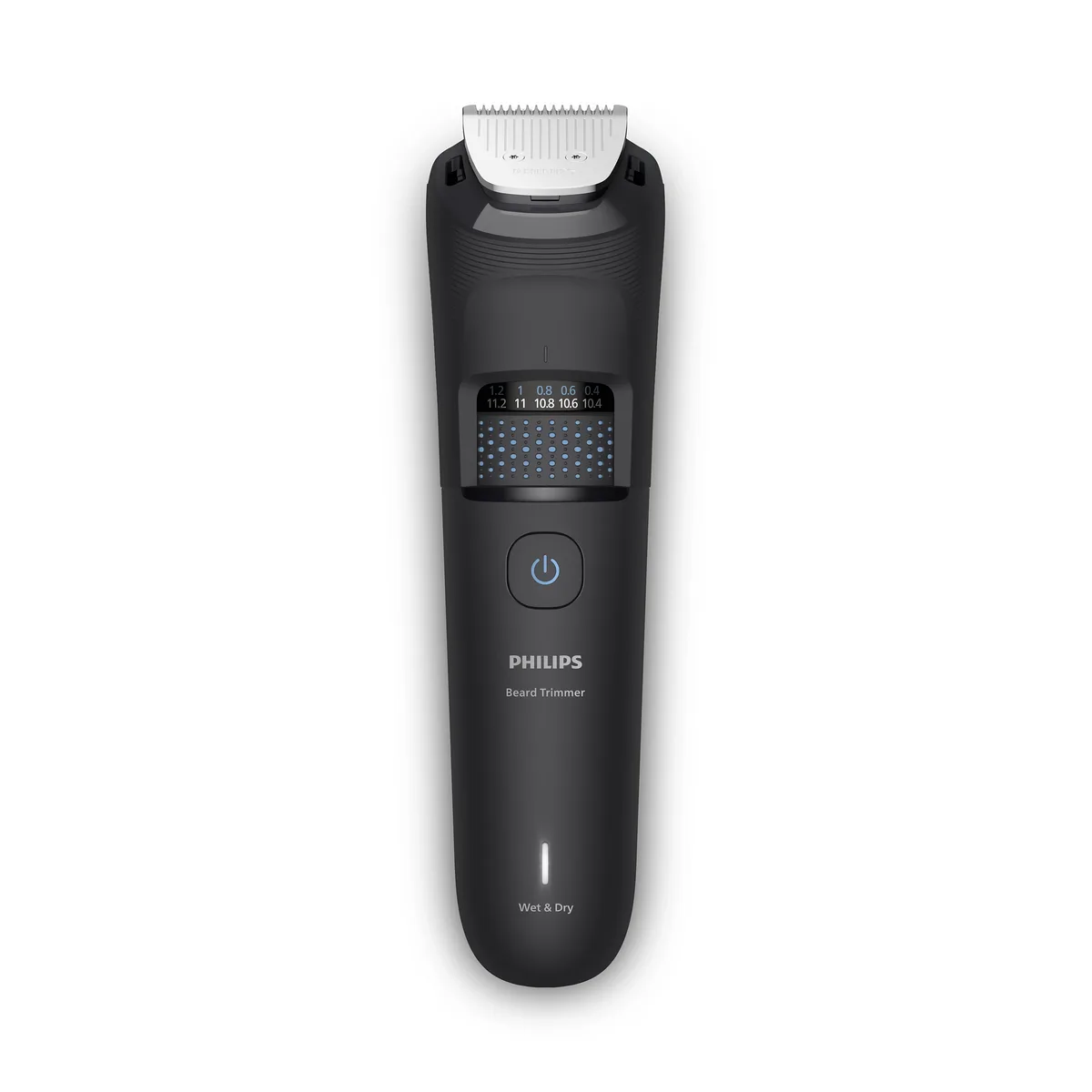Тример Philips Series 5000 для бороди та вусів, акумуляторний, з нержавіючої сталі, чорний.