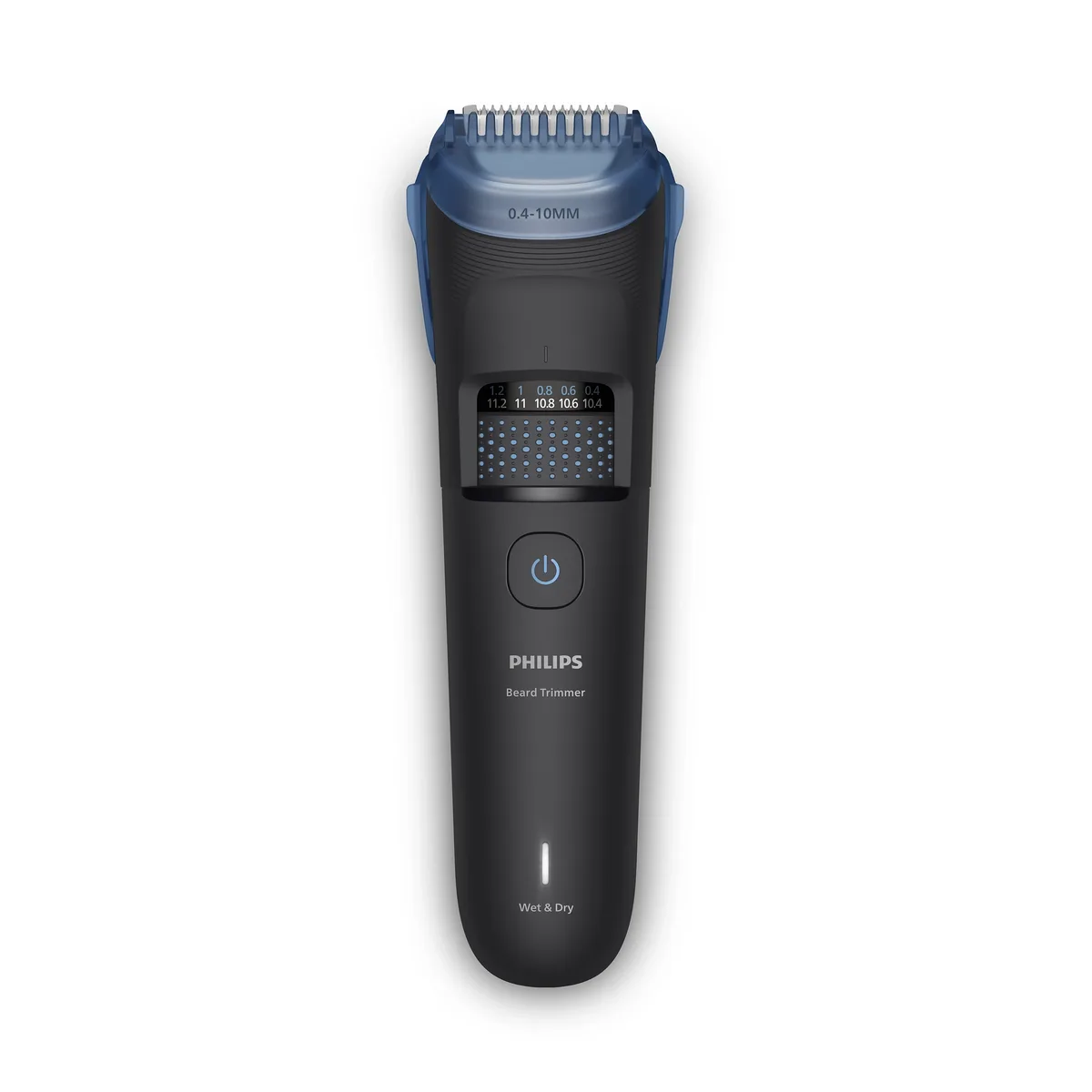 Тример Philips Series 5000 для бороди та вусів, акумуляторний, з нержавіючої сталі, чорний.