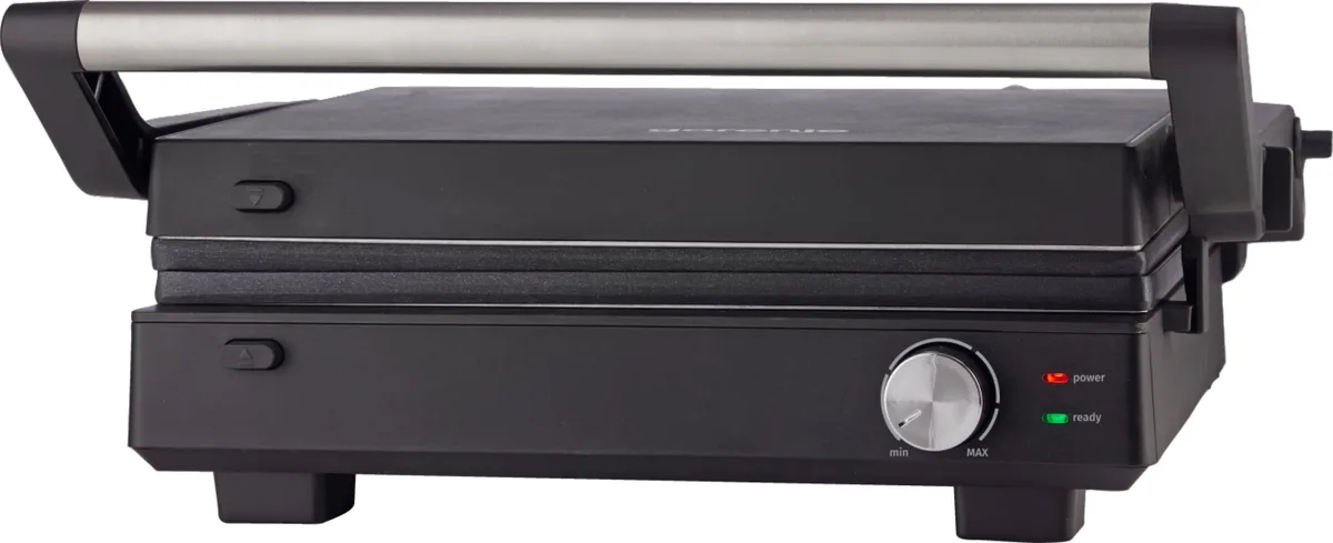 Гриль Gorenje прижимний метал чорний 2000Вт 7 температурних режимів знімні пластини
