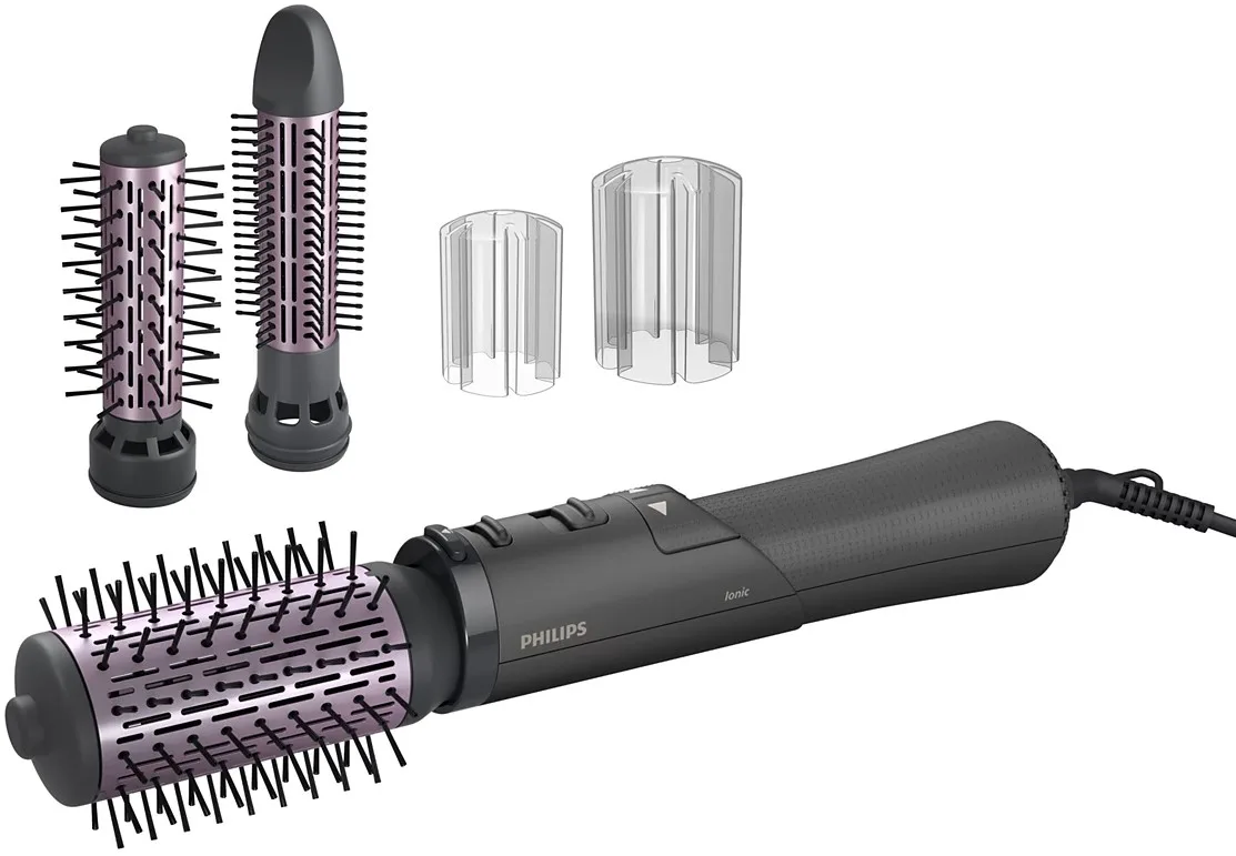 Фен-щетка Philips 7000 Series, 1000 Вт, 3 режима, ионизация, холодный обдув, черный цвет