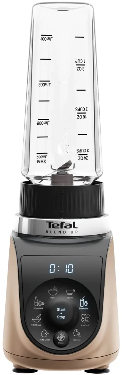 Блендер Tefal стаціонарний Blend UP, 1000Вт, чаша 700мл, тритан, чорний з золотими акцентами.