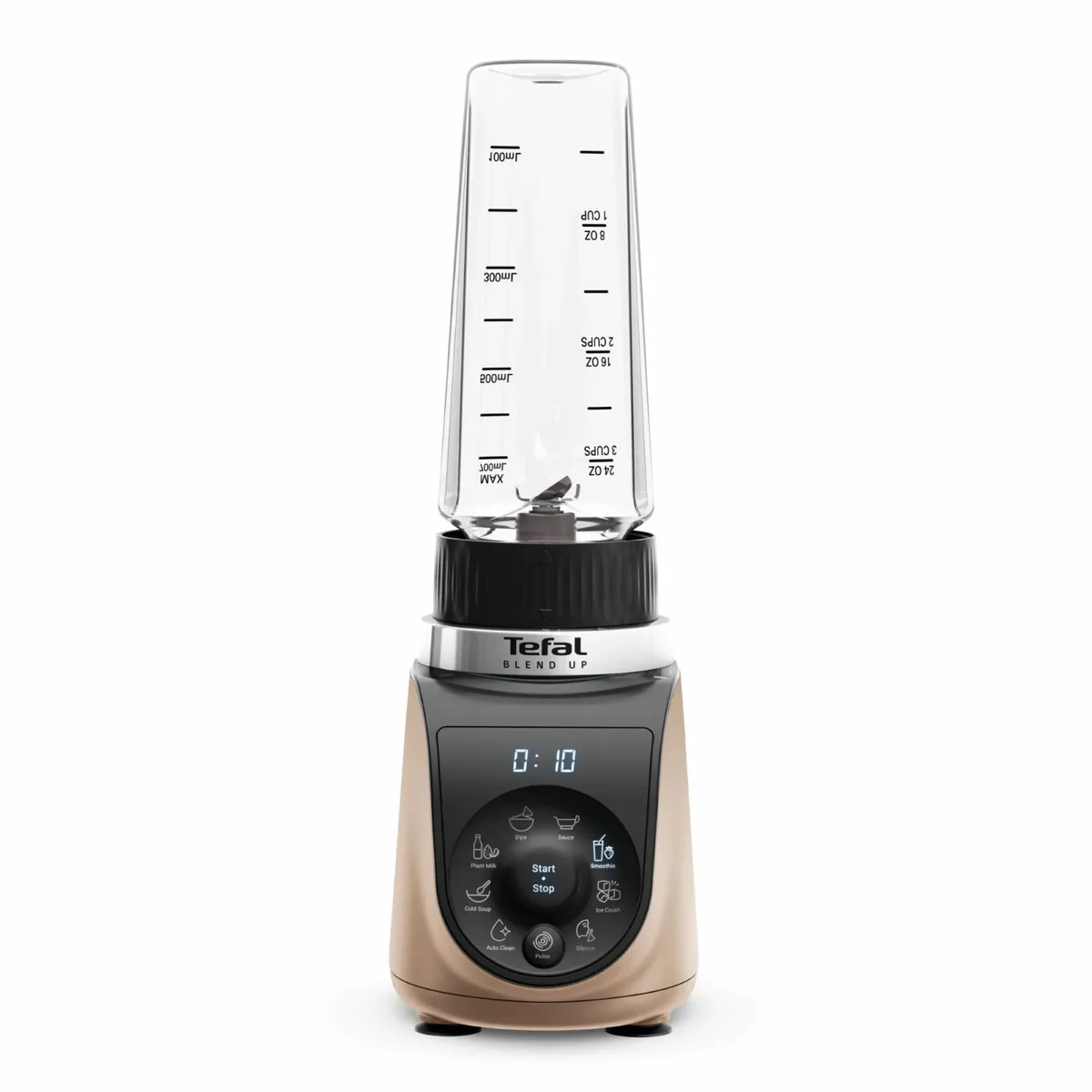 Блендер Tefal стаціонарний Blend UP, 1000Вт, чаша 700мл, тритан, чорний з золотими акцентами.