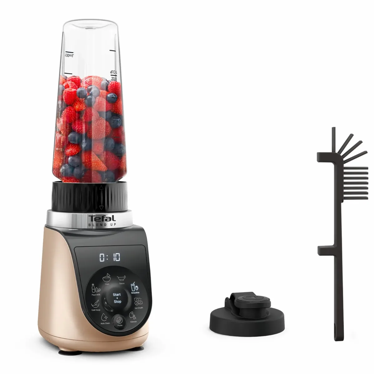 Блендер Tefal стаціонарний Blend UP, 1000Вт, чаша 700мл, тритан, чорний з золотими акцентами.
