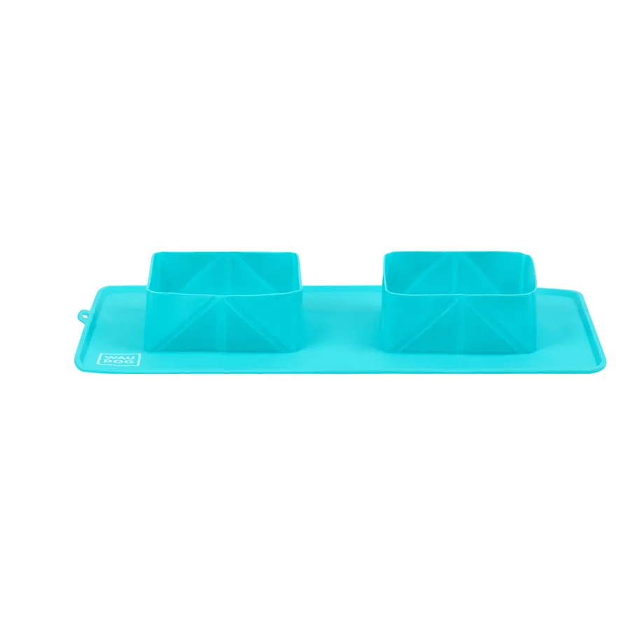 Миска складана WAUDOG Silicone 38,5х23х5 см силікон блакитна