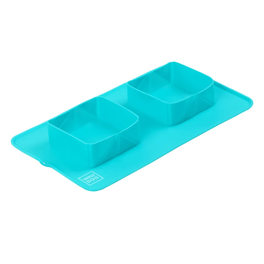 Миска складана WAUDOG Silicone 38,5х23х5 см силікон блакитна