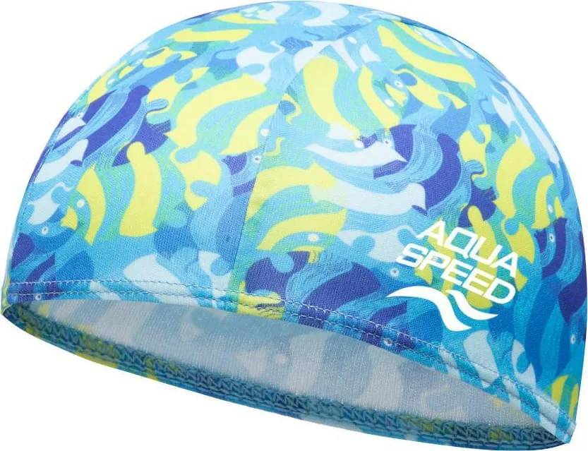 Шапка для плавання Aqua Speed 100% поліестер One Size блакитний жовтий