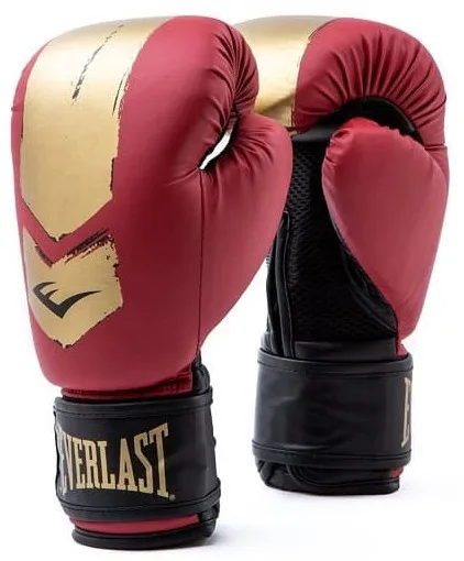 Боксерські рукавиці Everlast поліуретан 6 унцій червоні золоті