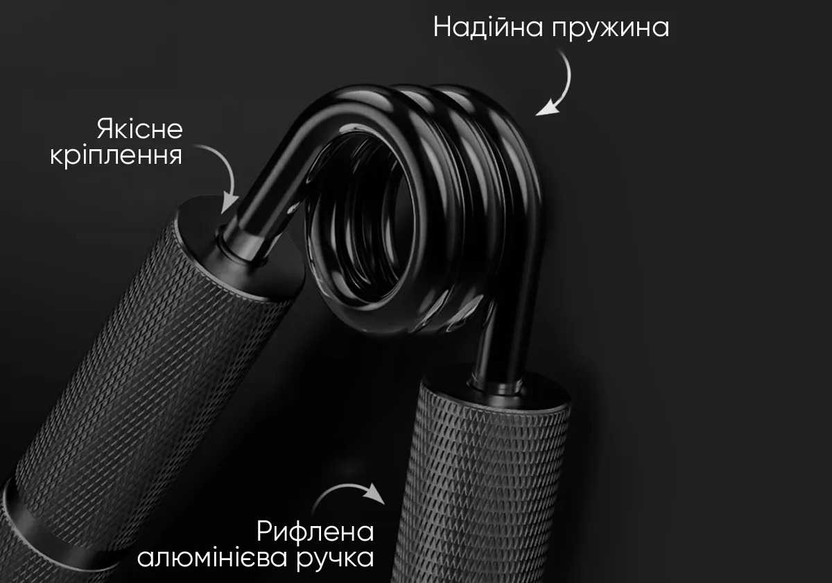 Кистевой эспандер EasyFit алюминий 159 кг черный 13,5х10,5 см