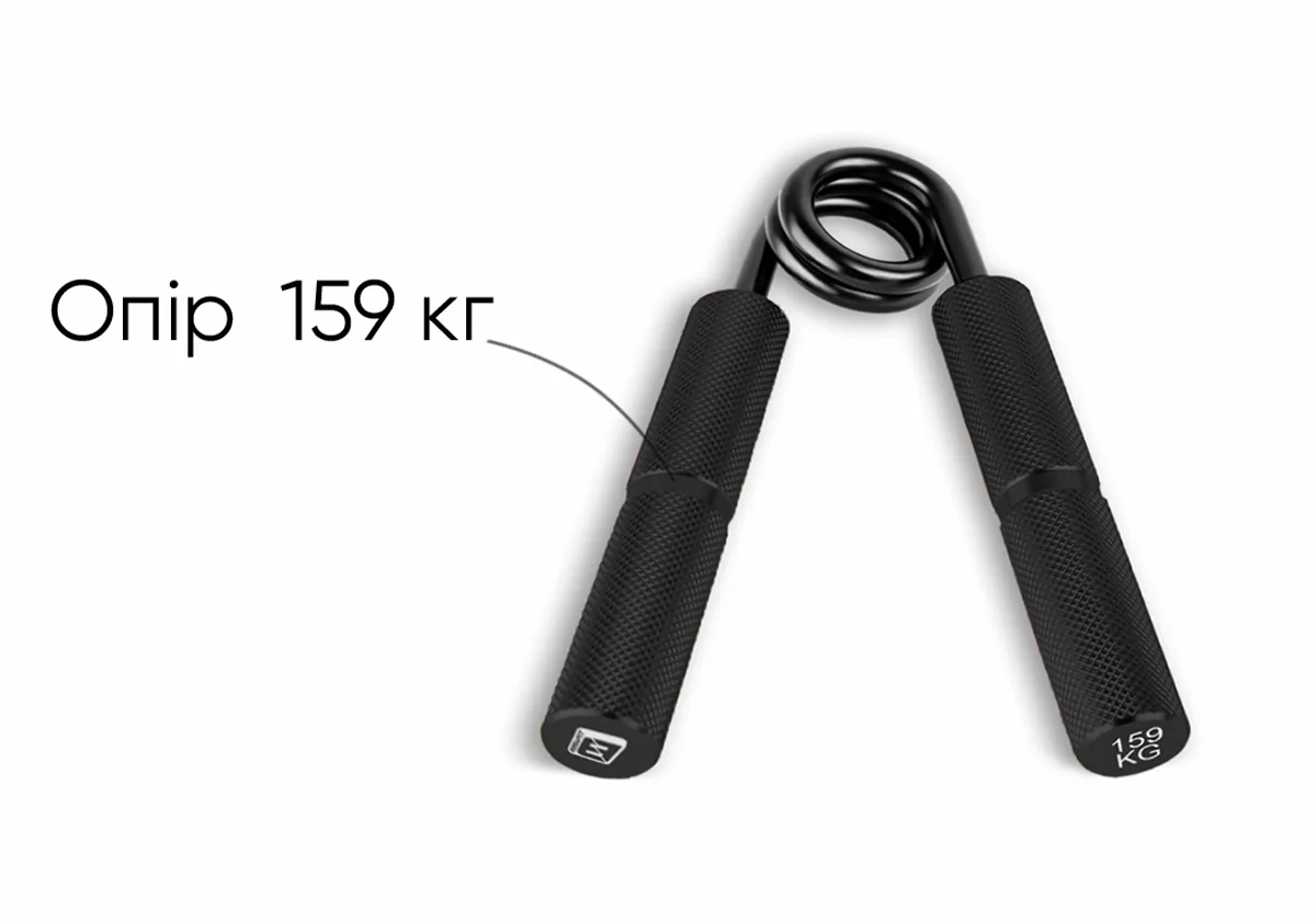 Кистевой эспандер EasyFit алюминий 159 кг черный 13,5х10,5 см