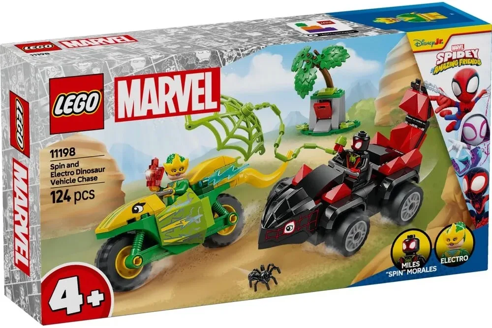 Конструктор LEGO Spidey 4+ електромобілі динозаври різнокольоровий