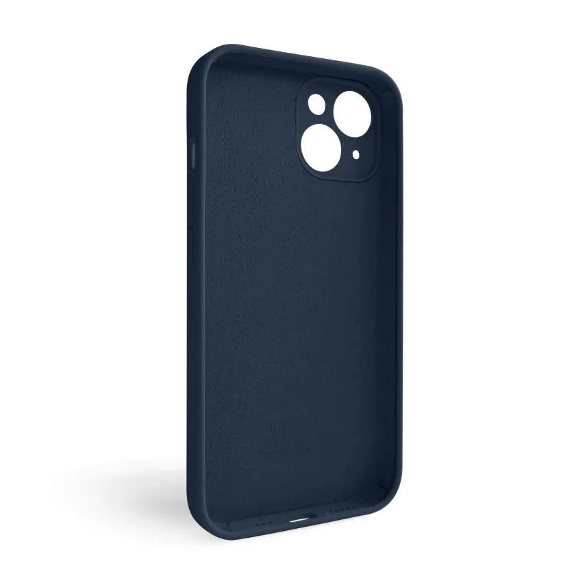 Чохол силіконовий для Apple iPhone 14  синій закрита камера