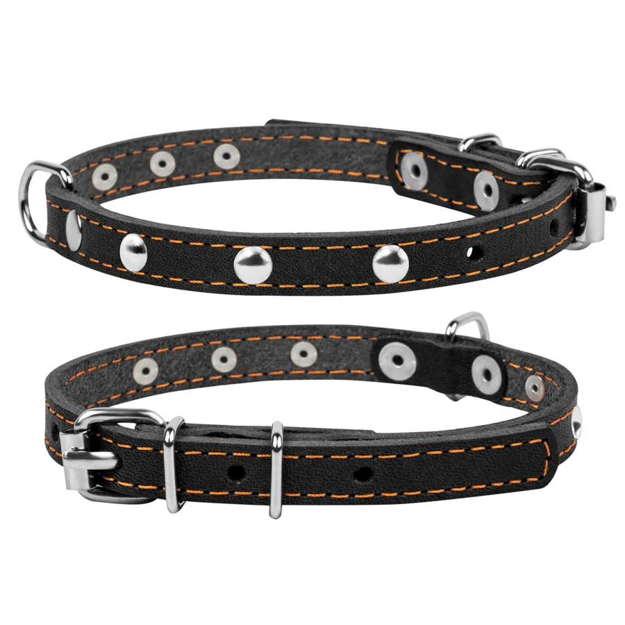 Нашийник CoLLaR одинарний чорний 14мм 27-35см шкіра