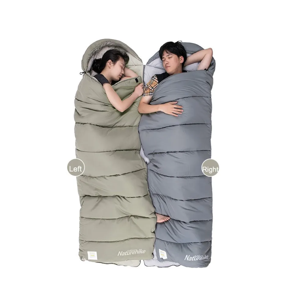 Спальный мешок Naturehike полиэстер 190+30х80 см серый с капюшоном