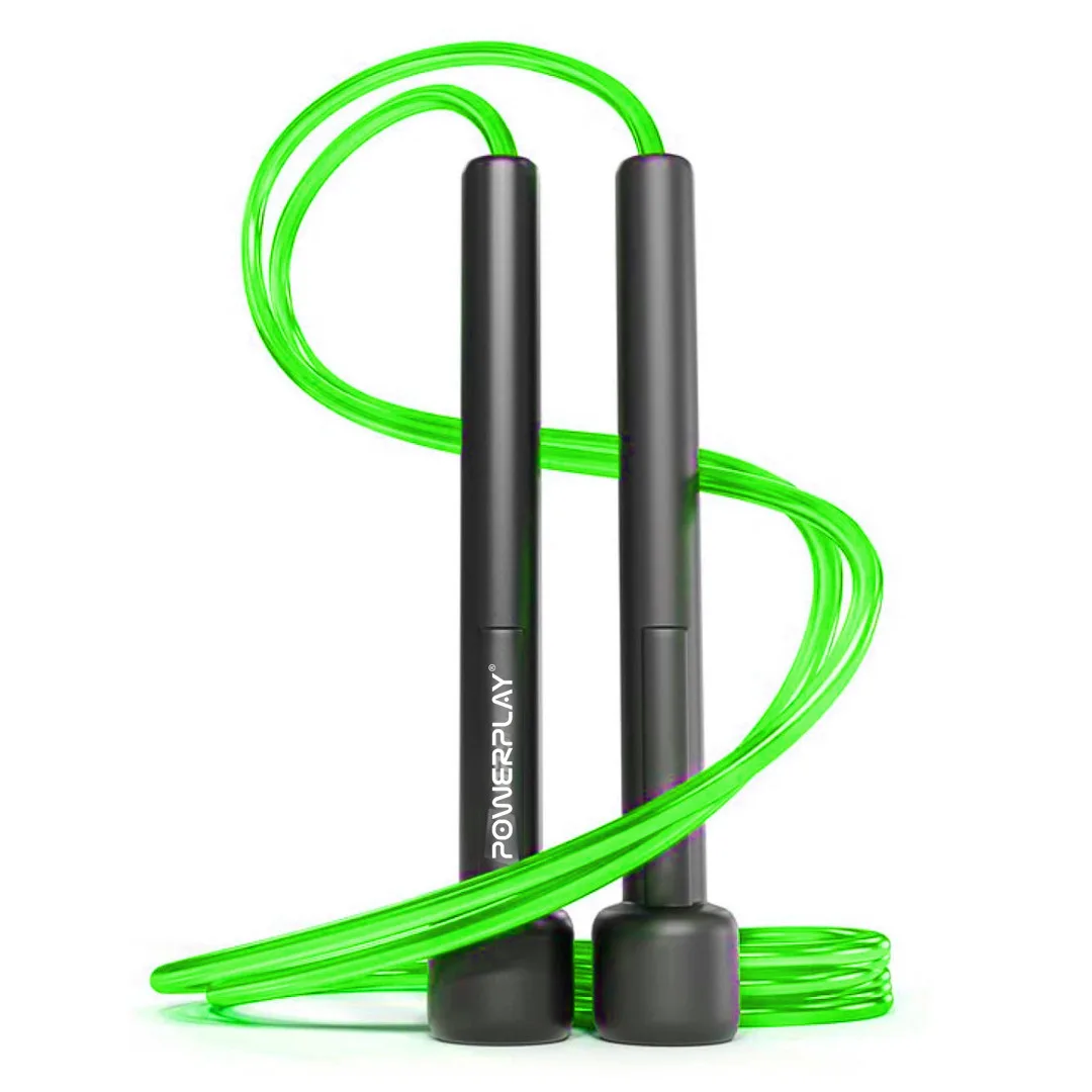 Скакалка Active Point ПВХ 2,8 м Зелена Регульована довжина