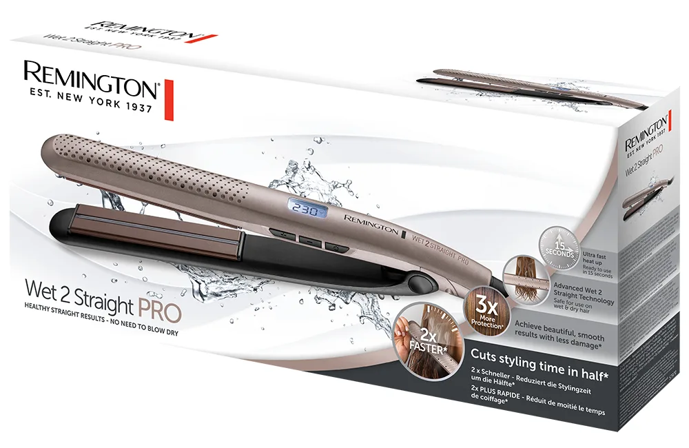 Выпрямитель для волос Remington керамический 230°C золотистый 10 режимов