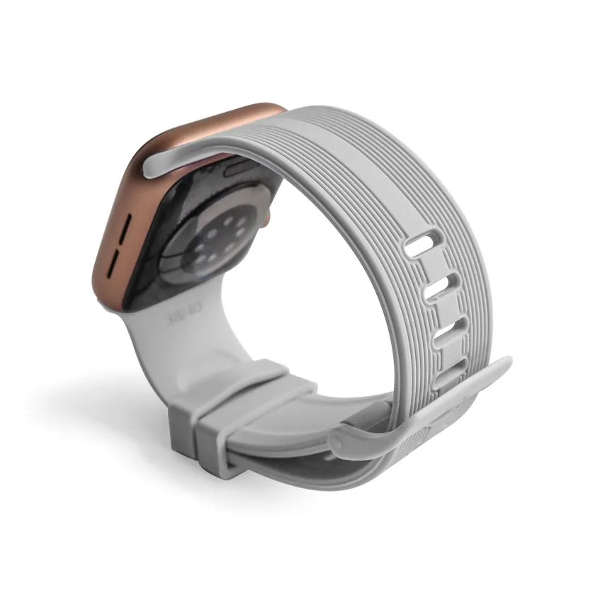 Ремешок Apple силиконовый 42-44мм S/M светло-серый.