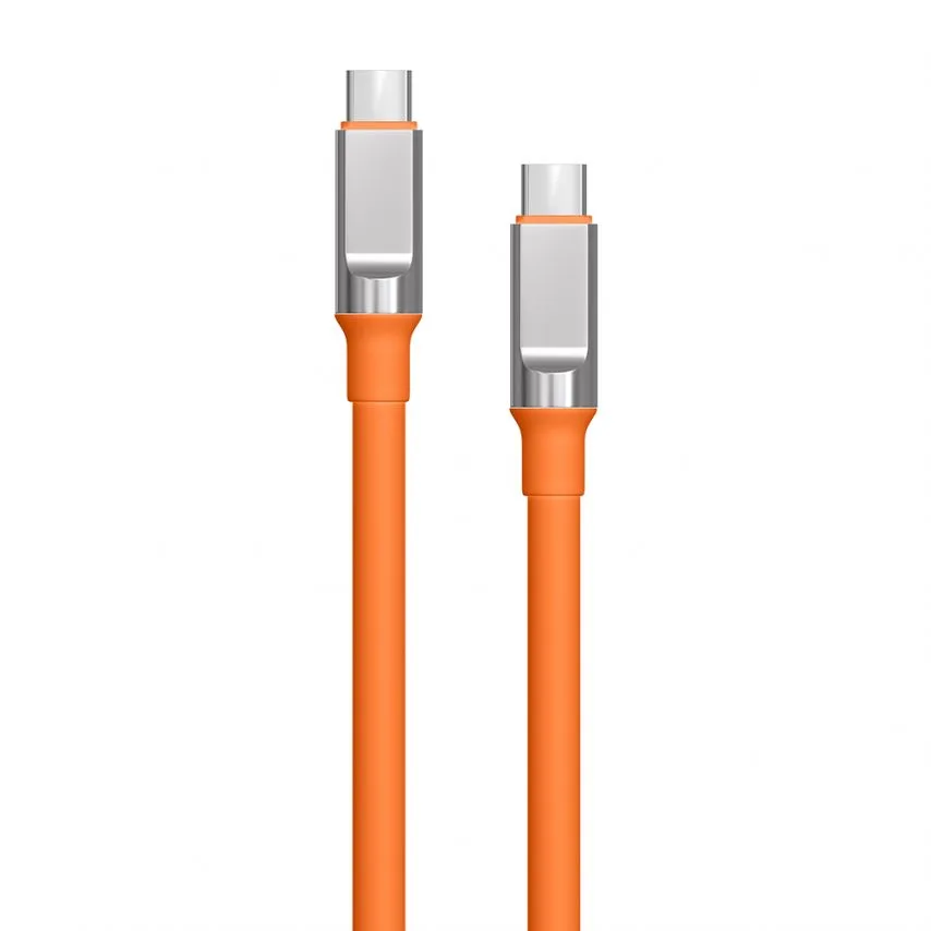 Кабель USB Type-C to Type-C 1м TPE помаранчевий 60Вт 3А
