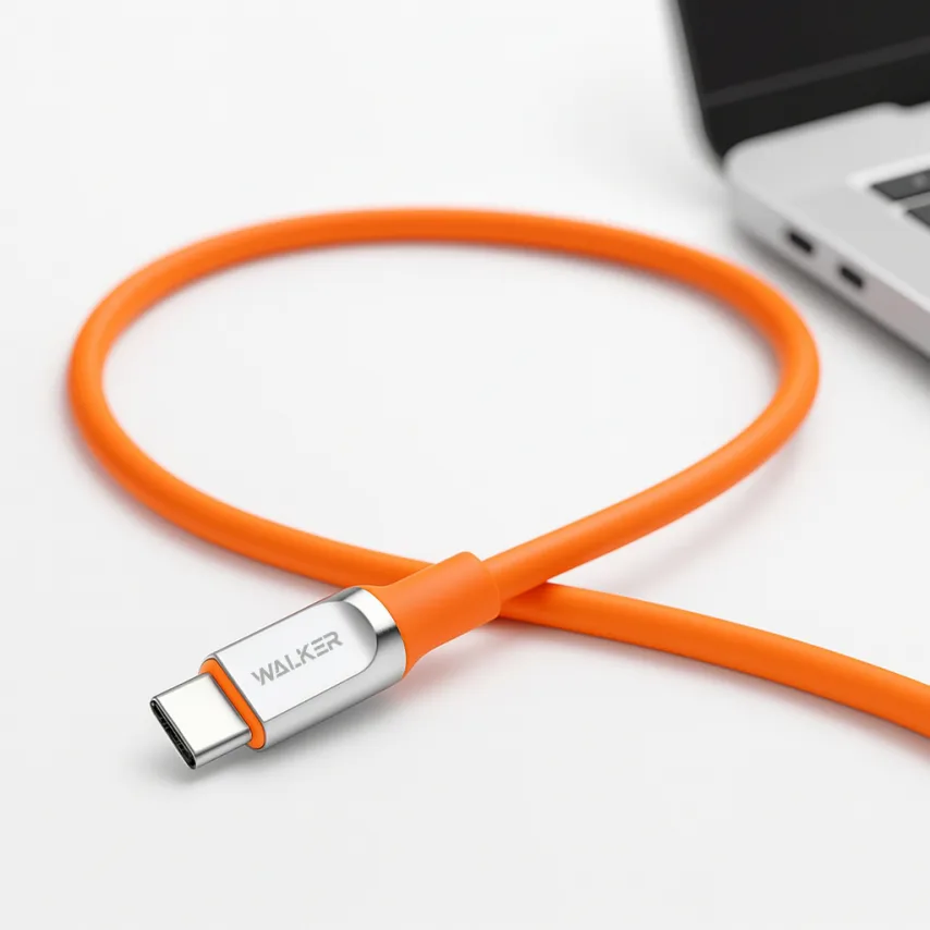 Кабель USB Type-C to Type-C 1м TPE помаранчевий 60Вт 3А