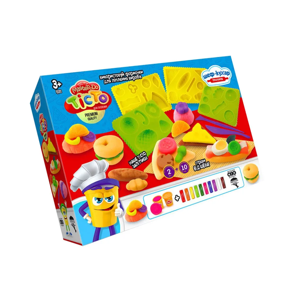 Тісто для ліплення Danko Toys м'яке 4 кольори 100 г