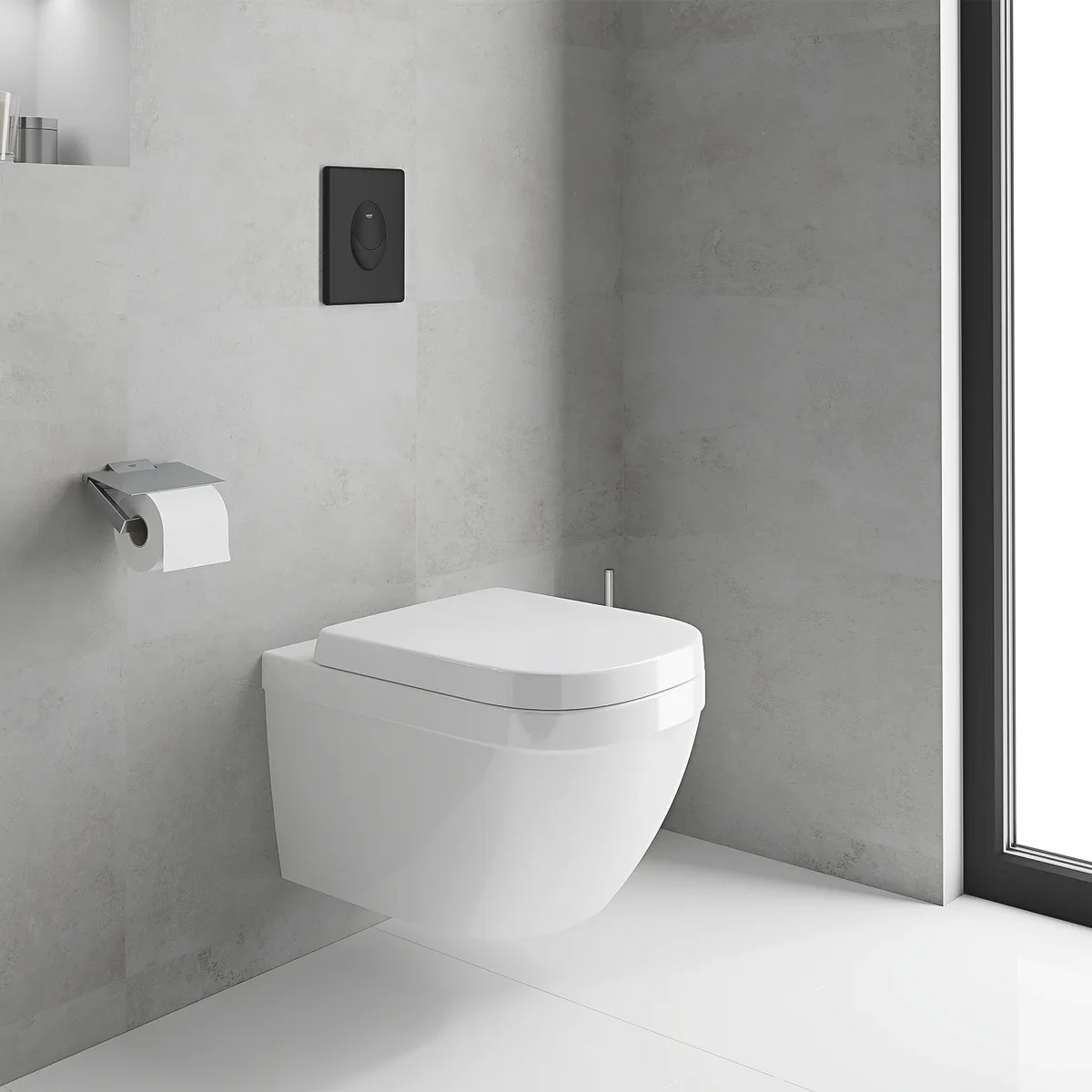 Панель змиву Grohe ABS 197х156 мм Чорний матовий