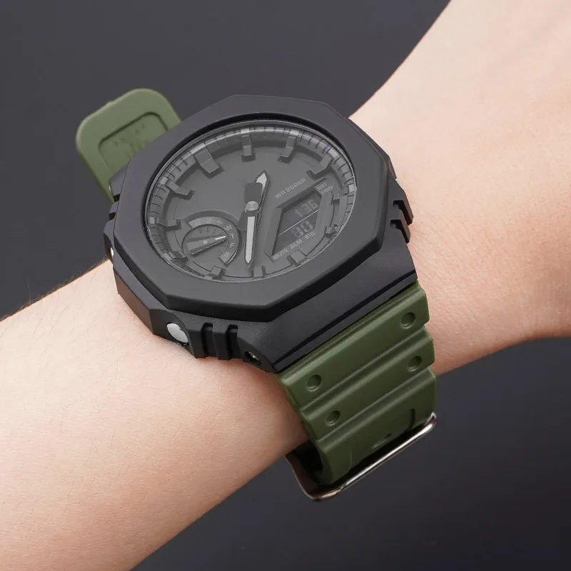 Ремінець Casio G-Shock поліуретан 20,2 см Армійський зелений