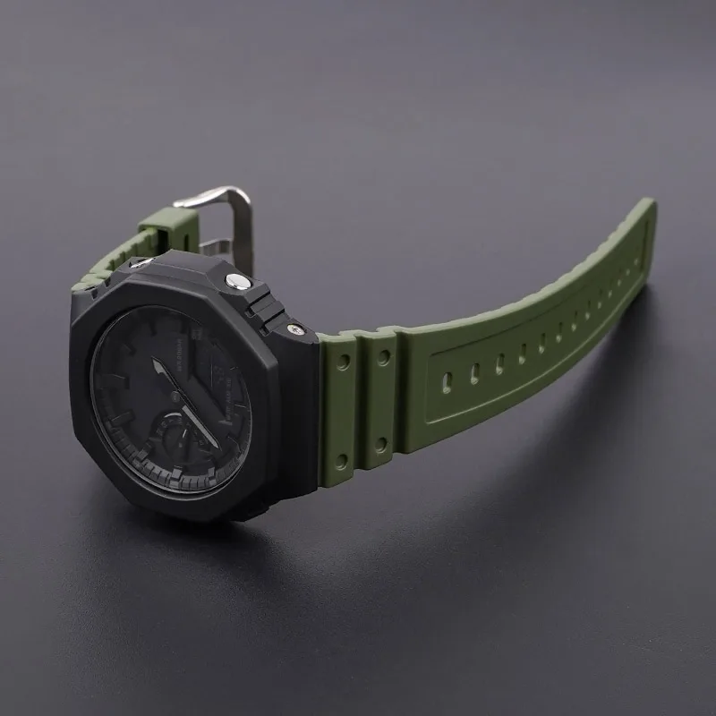 Ремінець Casio G-Shock поліуретан 20,2 см Армійський зелений