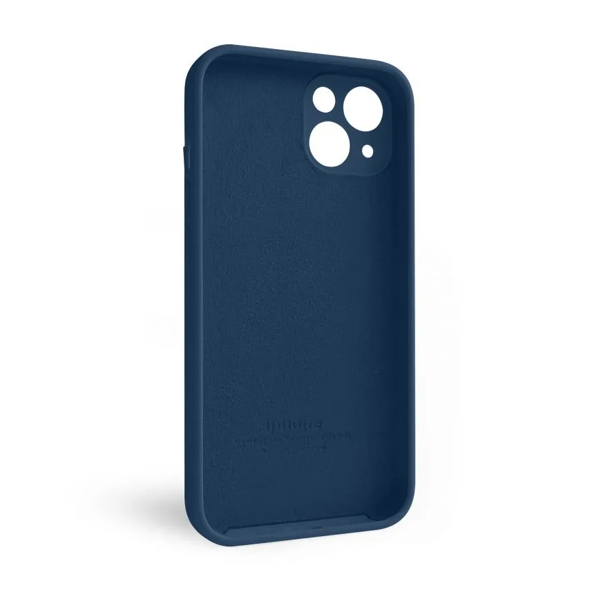 Чохол Silicone Case для Apple iPhone 13 силіконовий  закрита камера синій