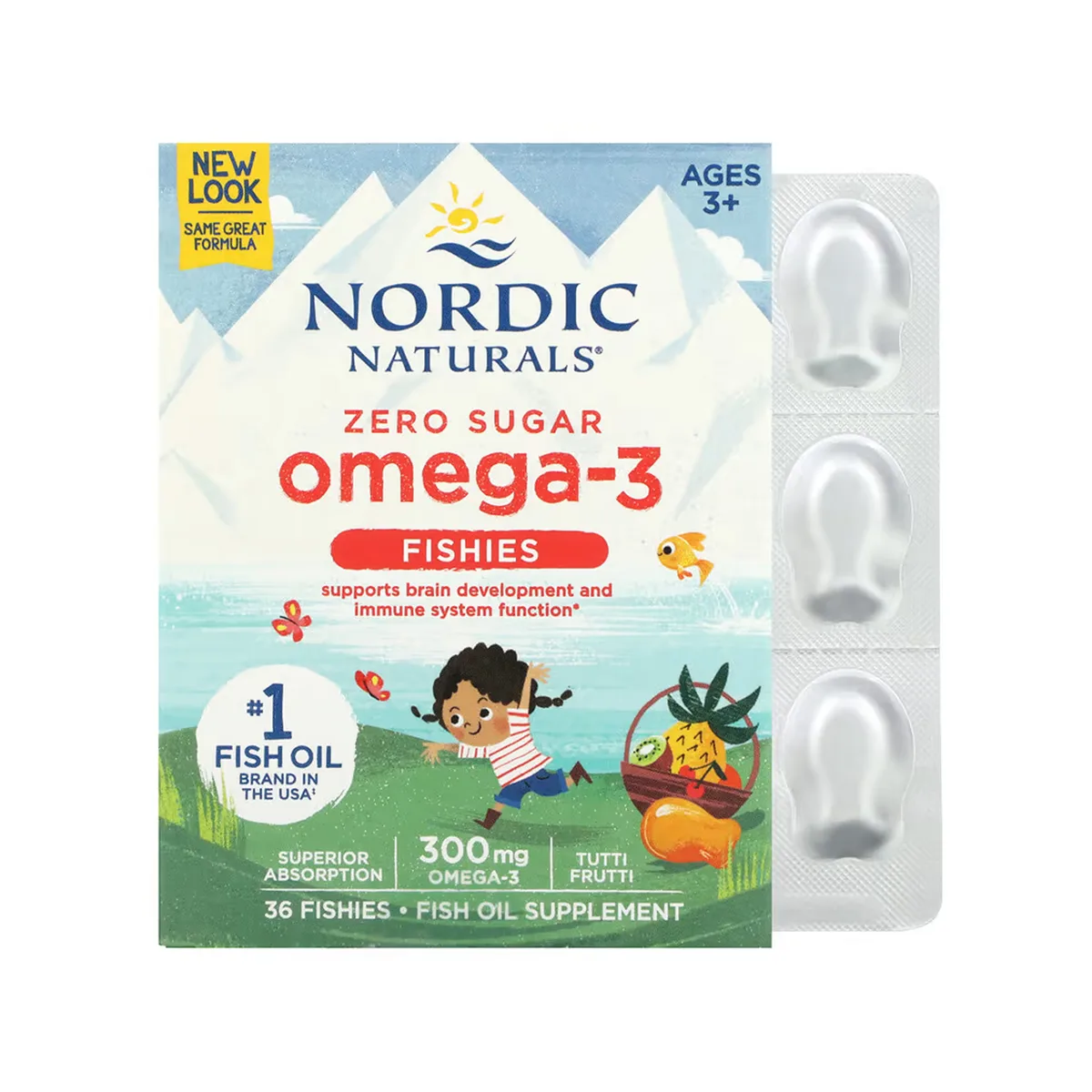 Жувальні рибки Nordic Naturals Омега-3 36 шт 300 мг тути-фрутті