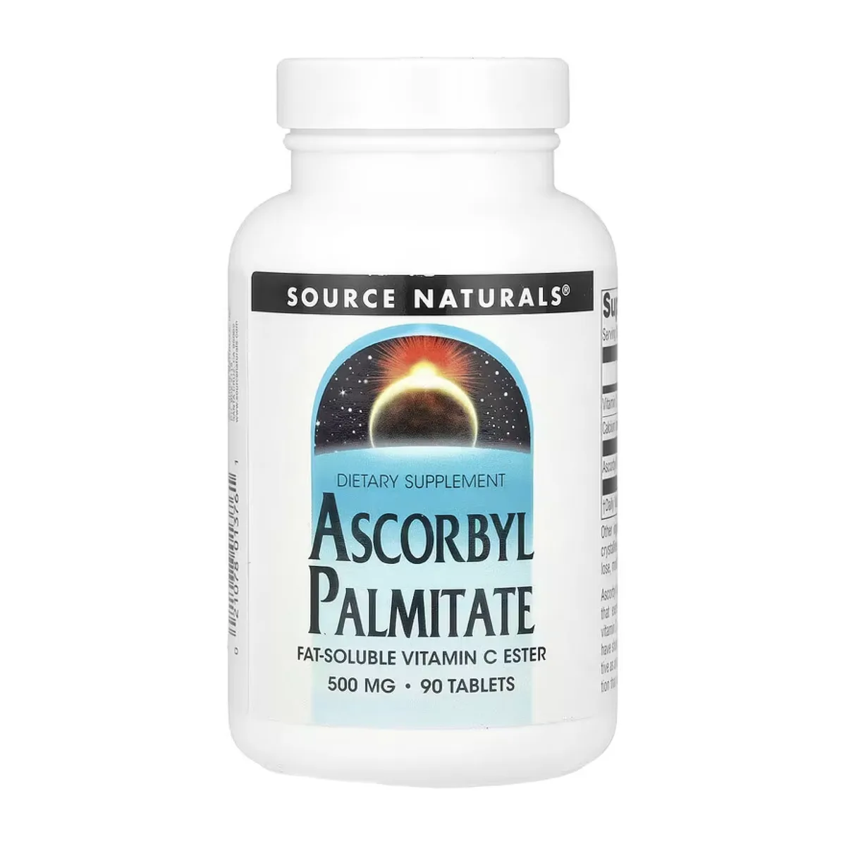 Аскорбіл пальмітат Source Naturals жиророзчинний вітамін C 500 мг 90 таблеток