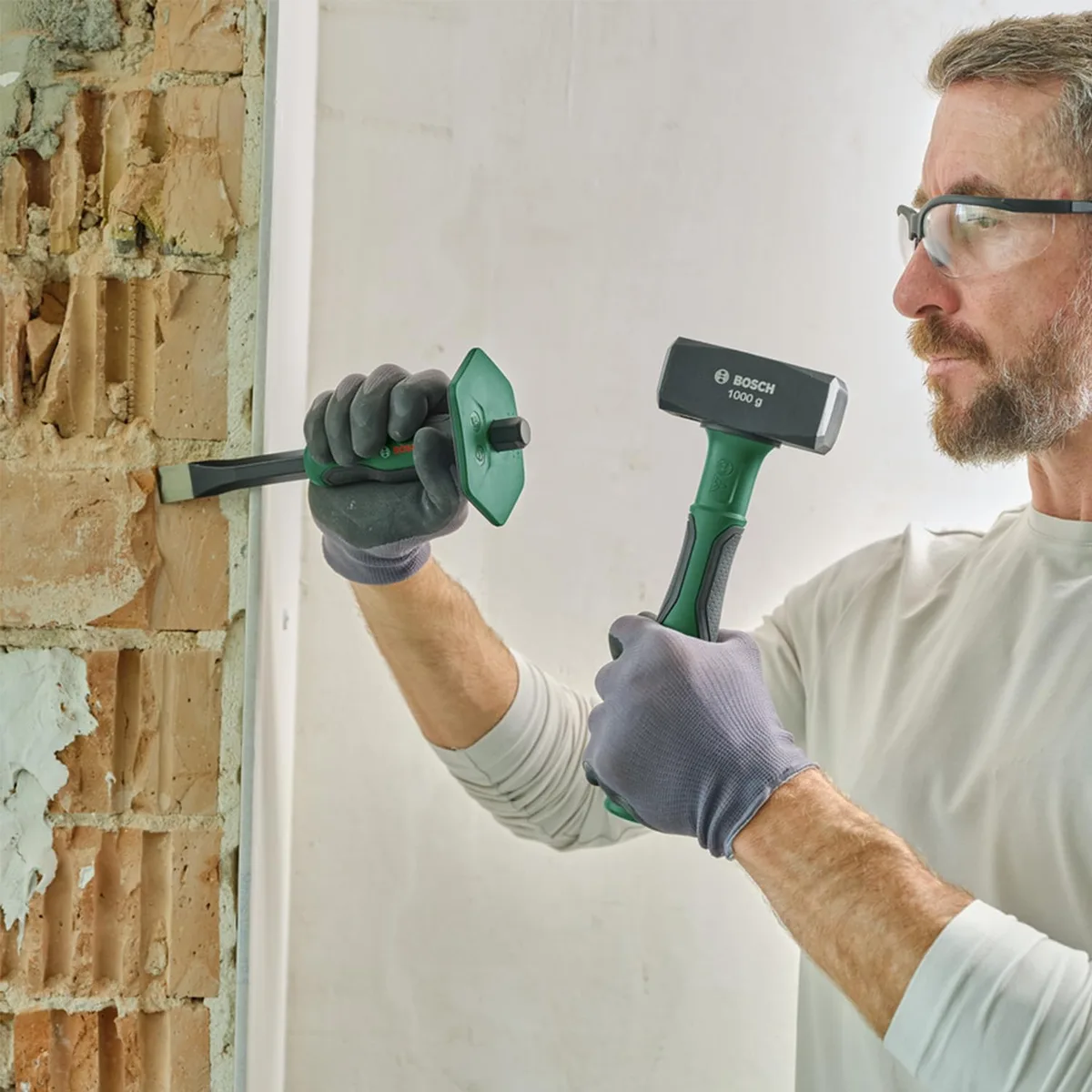 Кувалда Bosch 1000г з руків'ям зі скловолокна, довжина 26 см.