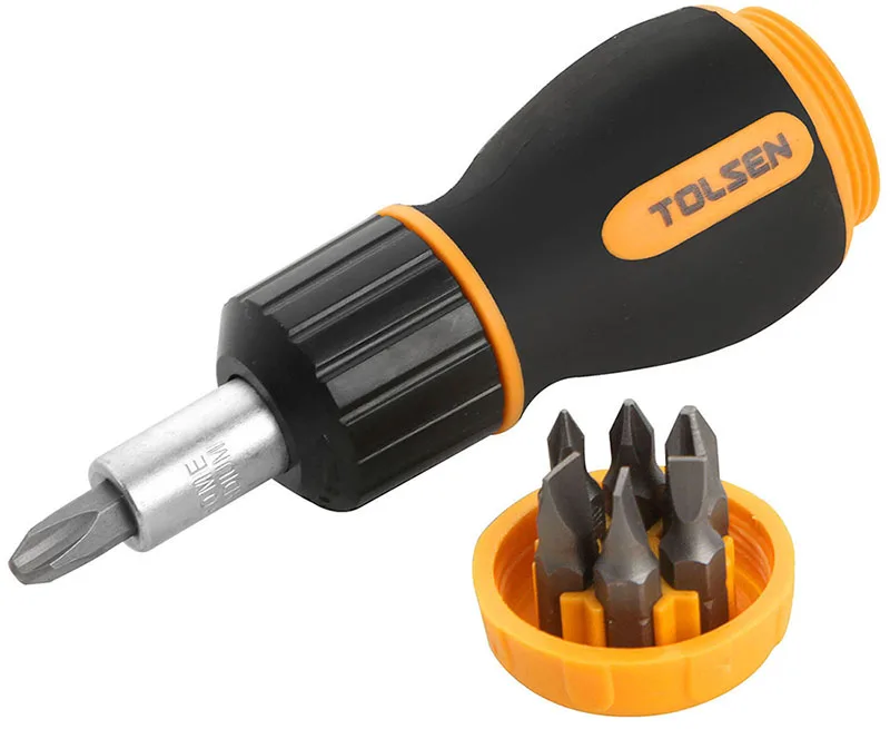 Набір біт Tolsen, 1/4", тримач для біт, 7 штук.