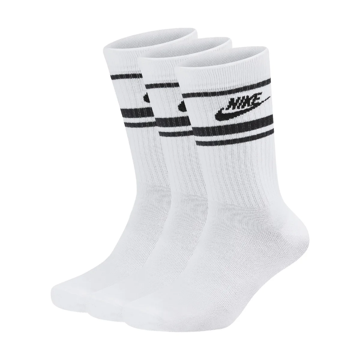Шкарпетки Nike поліестер 46-50 білий чорний 3 пари